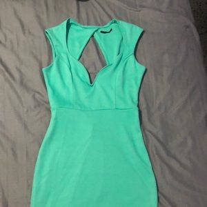 Turquoise mini dress